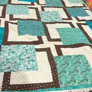 This is a quilt for a regular size bed a topper.